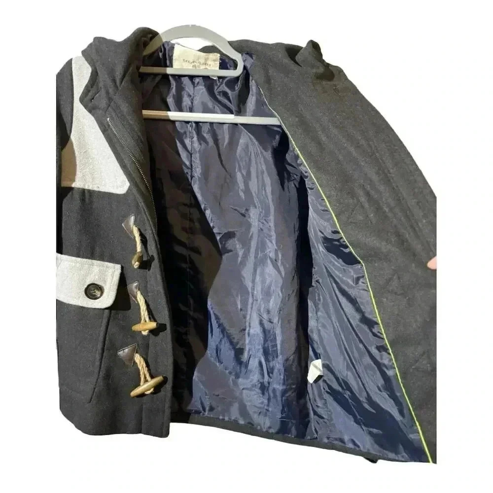 Thread & Supply Gray Colorblock Toggle Coat Size … - image 4